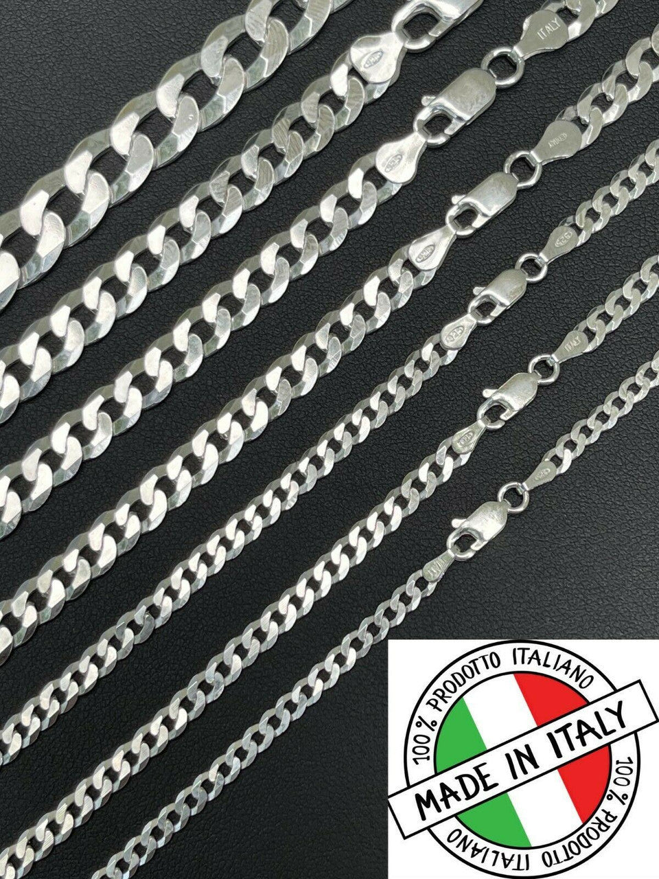 Flat Curb Cuban Chain Necklace | 925 Sterling Silver