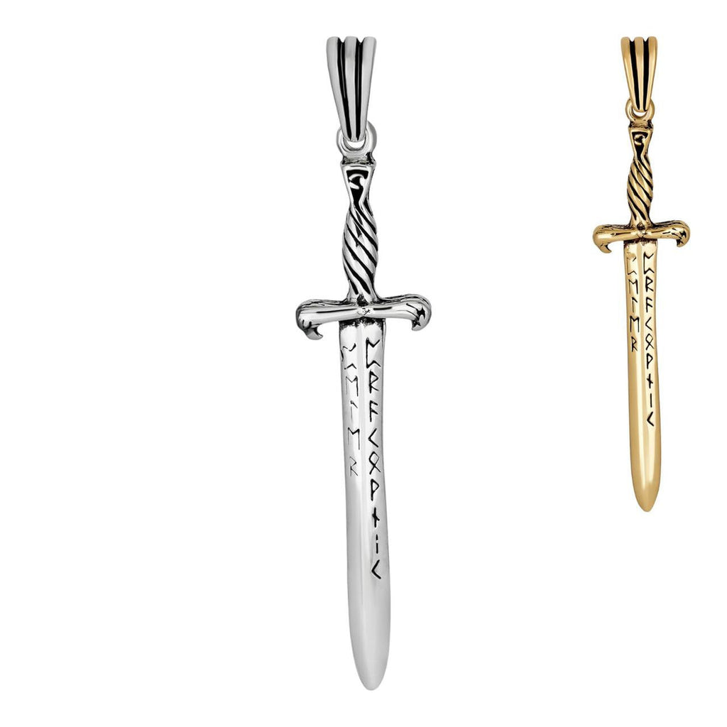 Roman Gladiator Ancient Sword Dagger Pendant | 14k Gold Vermeil Or Oxidized 925 Silver