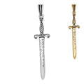 Roman Gladiator Ancient Sword Dagger Pendant | 14k Gold Vermeil Or Oxidized 925 Silver