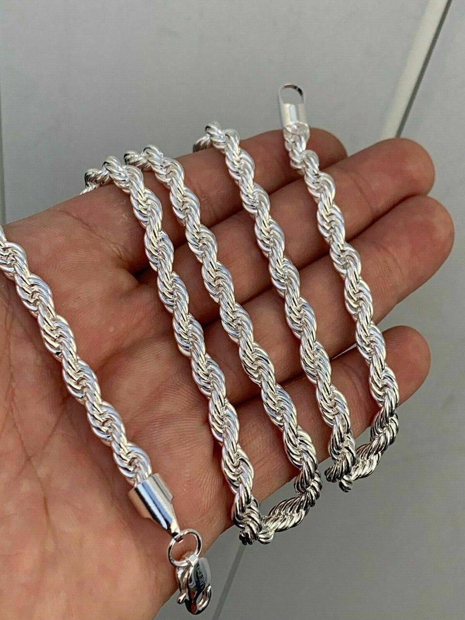 Rope Chain | Yellow Rose Or White Gold Over Solid Stainless Steel