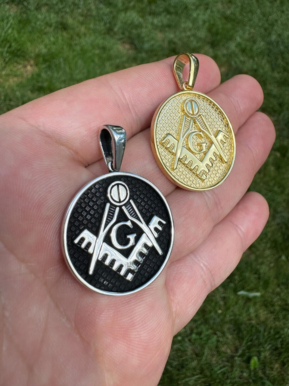Freemason Masonic G Pendant | 14k Gold Vermeil Or Oxidized 925 Silver