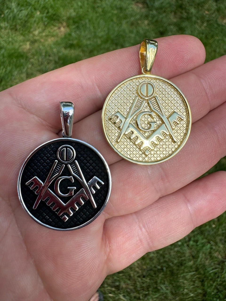 Freemason Masonic G Pendant | 14k Gold Vermeil Or Oxidized 925 Silver