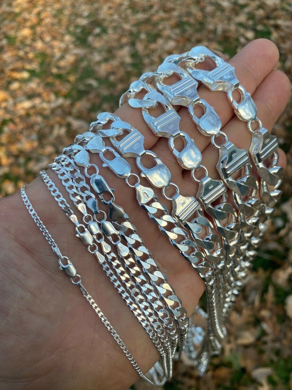 Curb Link Chain Necklace Or Bracelet | 925 Sterling Silver