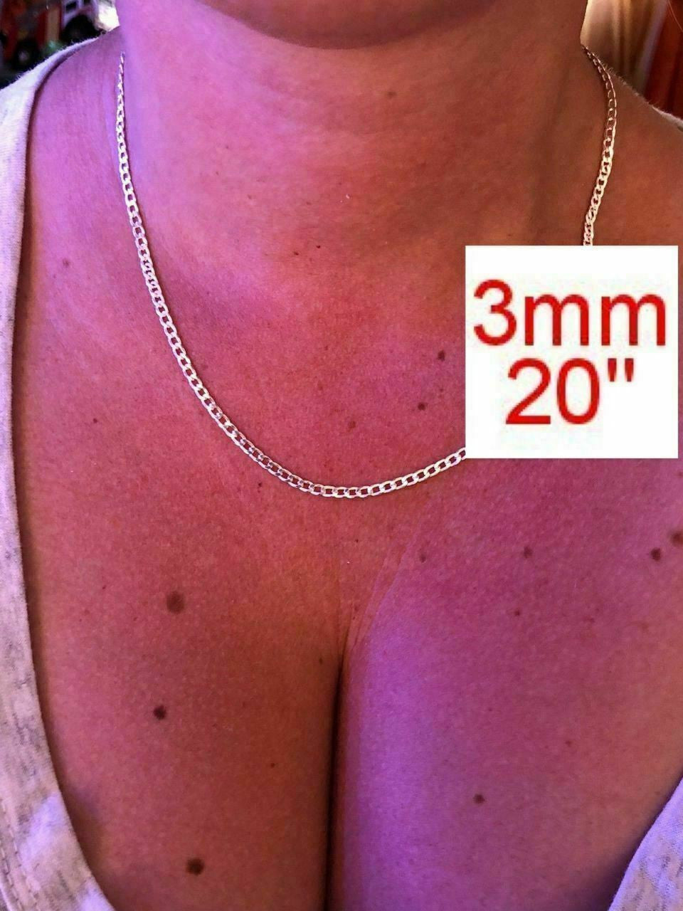 Curb Link Chain Necklace Or Bracelet | 925 Sterling Silver