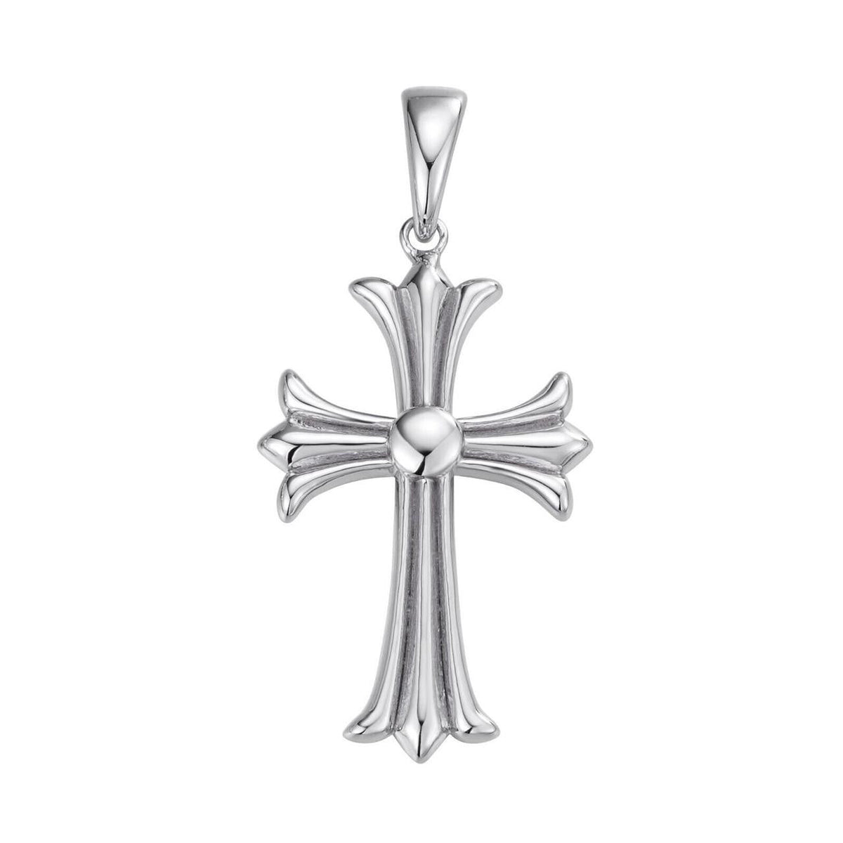 Hearts Chrome Cross Pendant | 925 Silver
