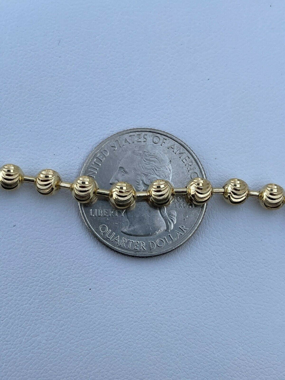 Ball Bead Moon Cut Bracelet | 14k Gold Vermeil 925 Sterling Silver