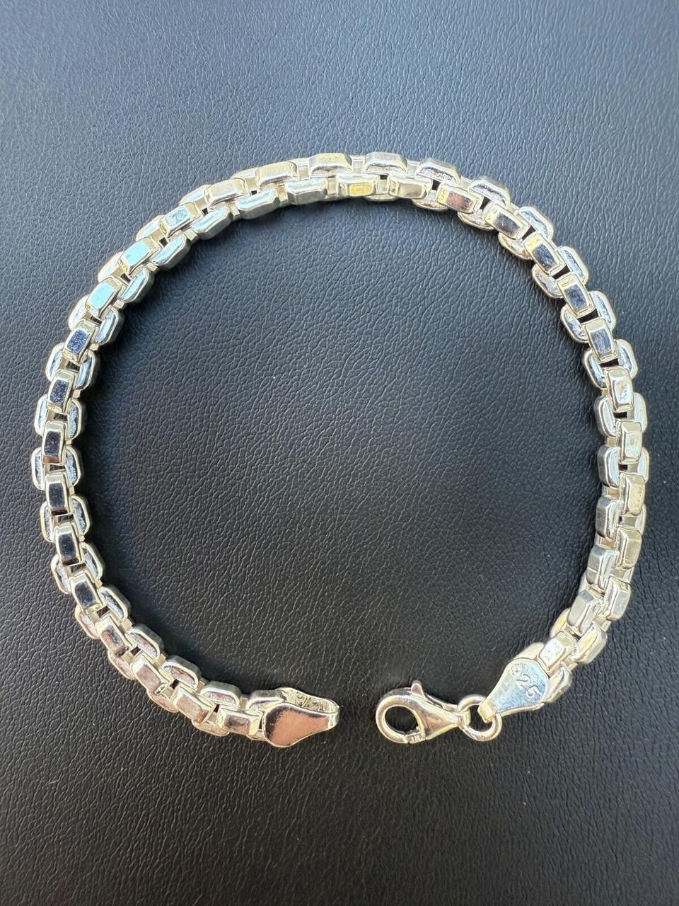 Puffed Rolo Bracelet | Hollow 925 Sterling Silver