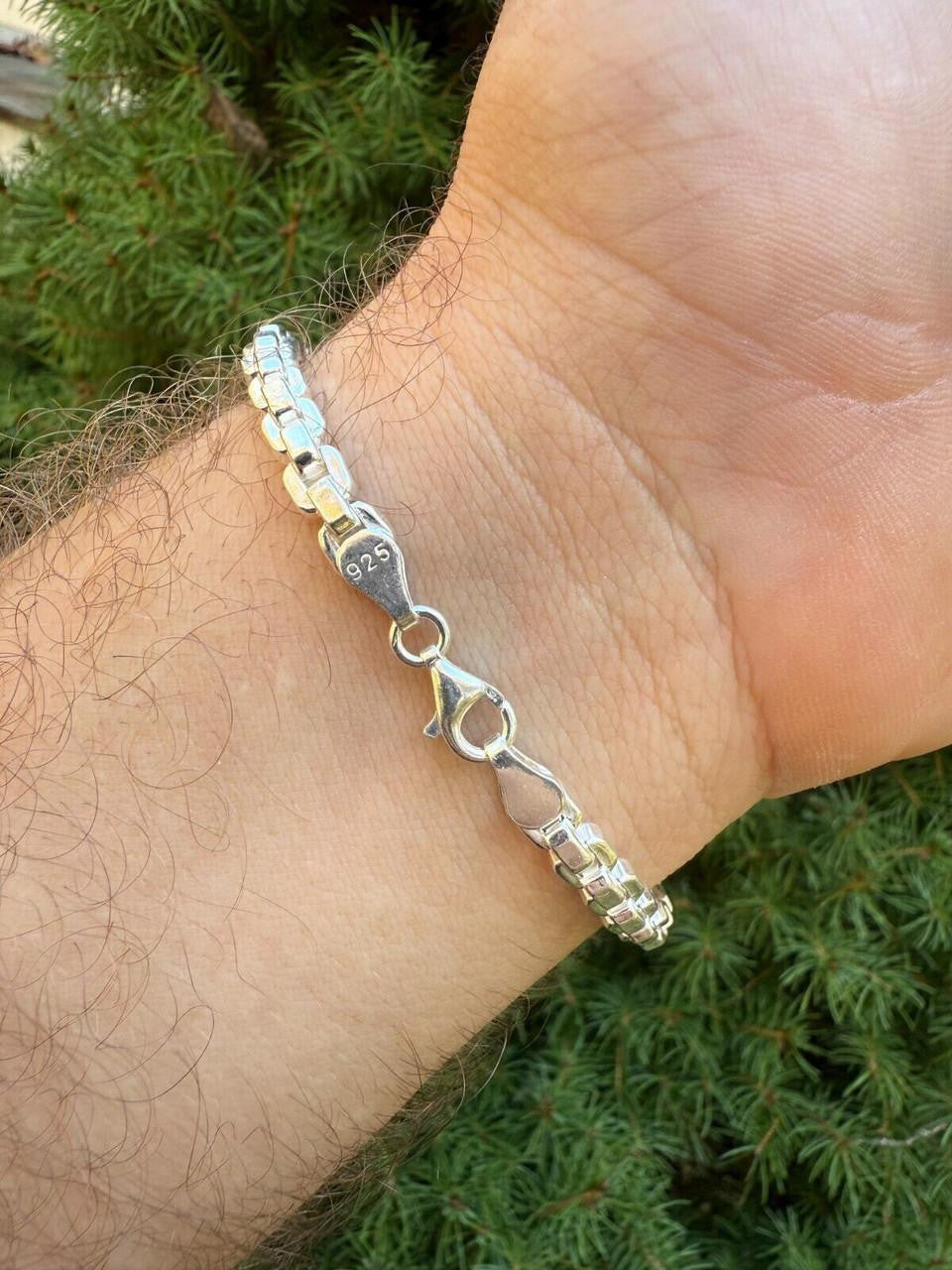 Puffed Rolo Bracelet | Hollow 925 Sterling Silver