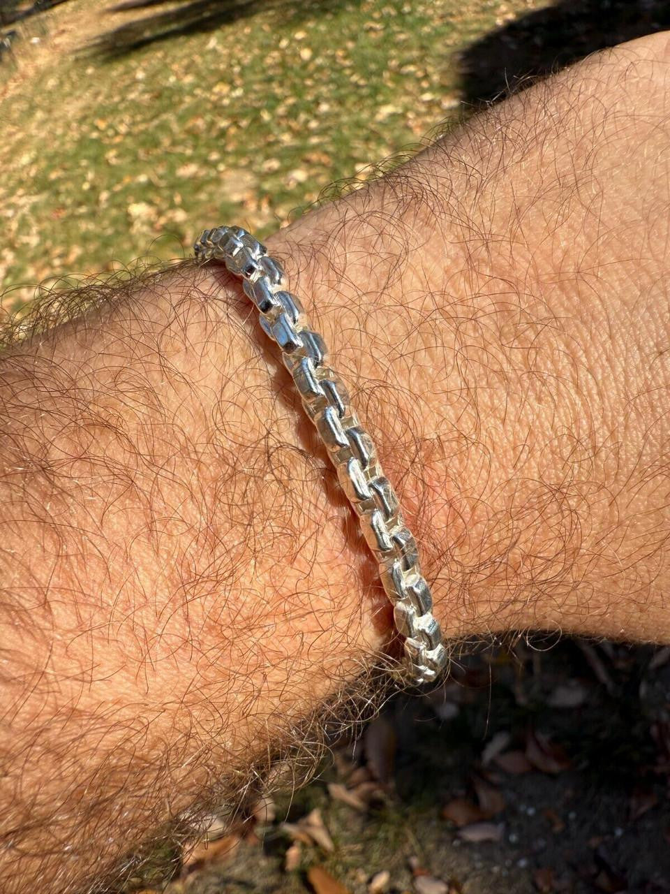 Puffed Rolo Bracelet | Hollow 925 Sterling Silver