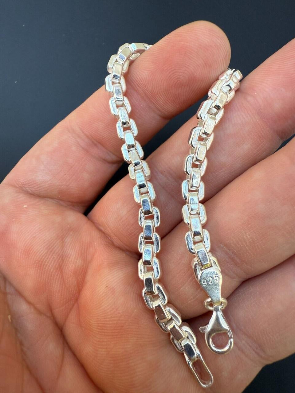 Puffed Rolo Bracelet | Hollow 925 Sterling Silver