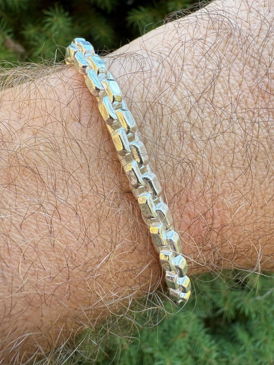Puffed Rolo Bracelet | Hollow 925 Sterling Silver