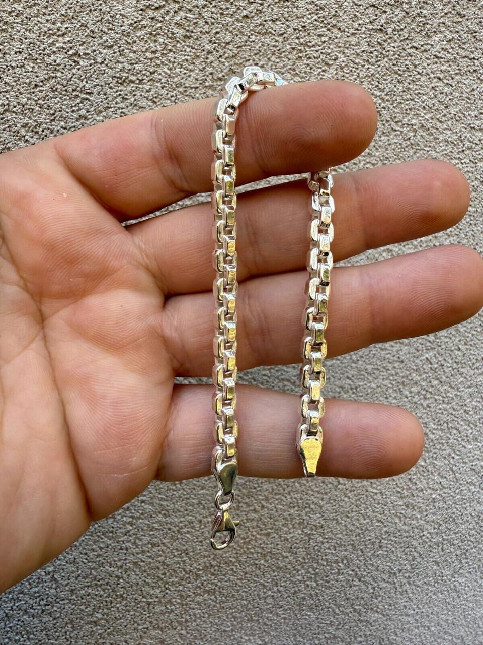 Puffed Rolo Bracelet | Hollow 925 Sterling Silver