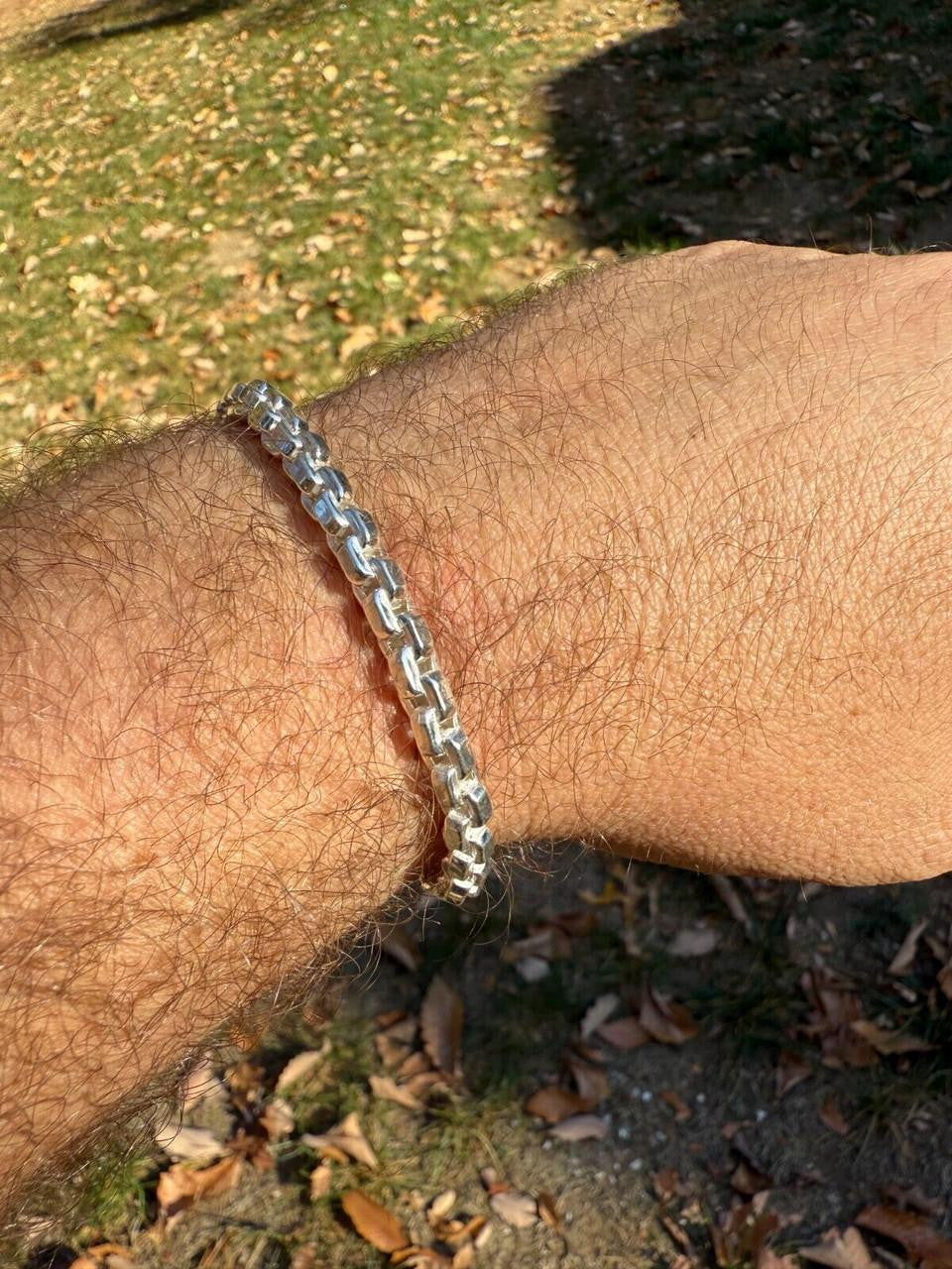 Puffed Rolo Bracelet | Hollow 925 Sterling Silver