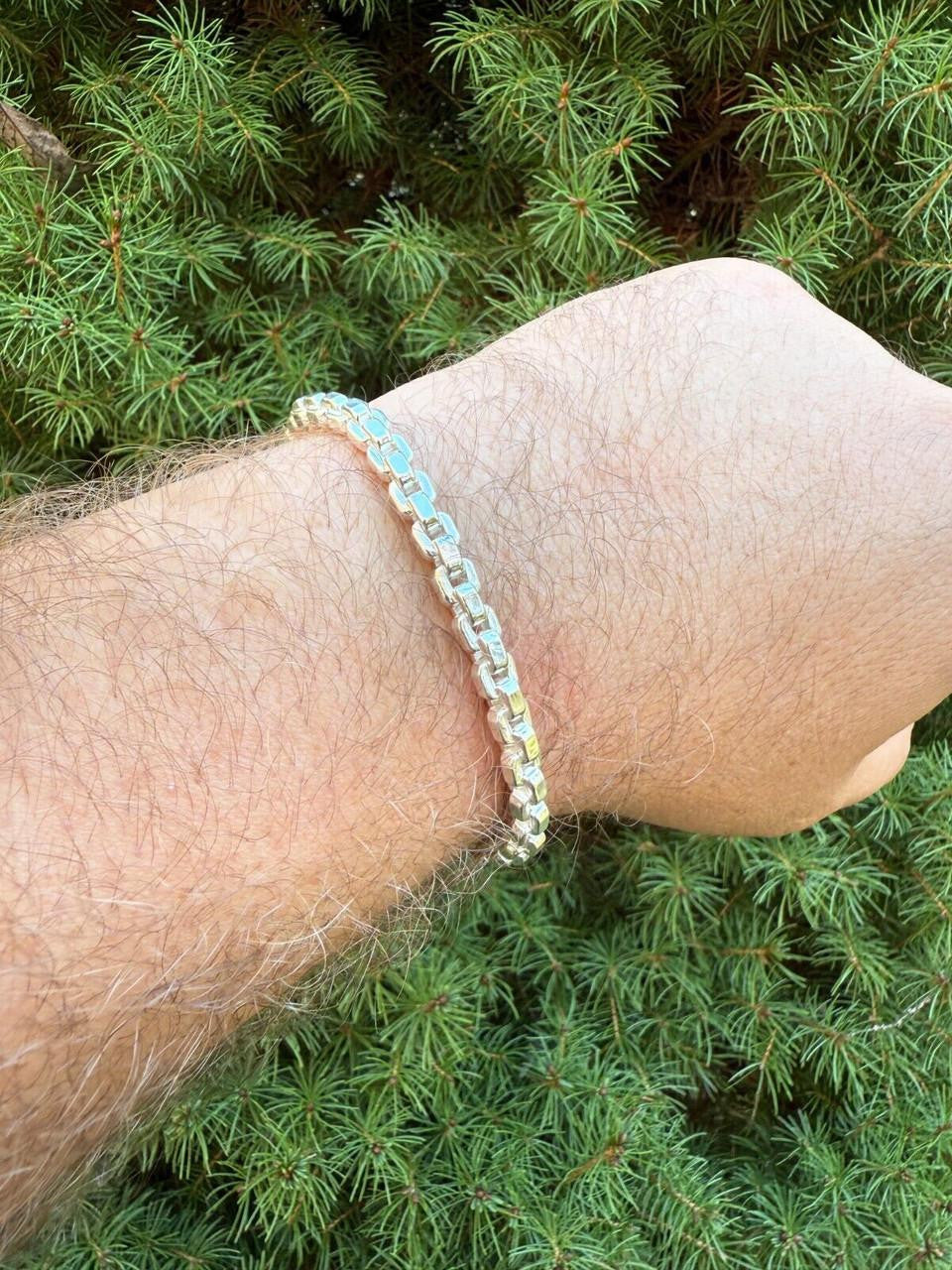 Puffed Rolo Bracelet | Hollow 925 Sterling Silver