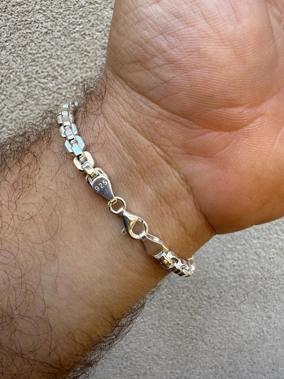 Puffed Rolo Bracelet | Hollow 925 Sterling Silver