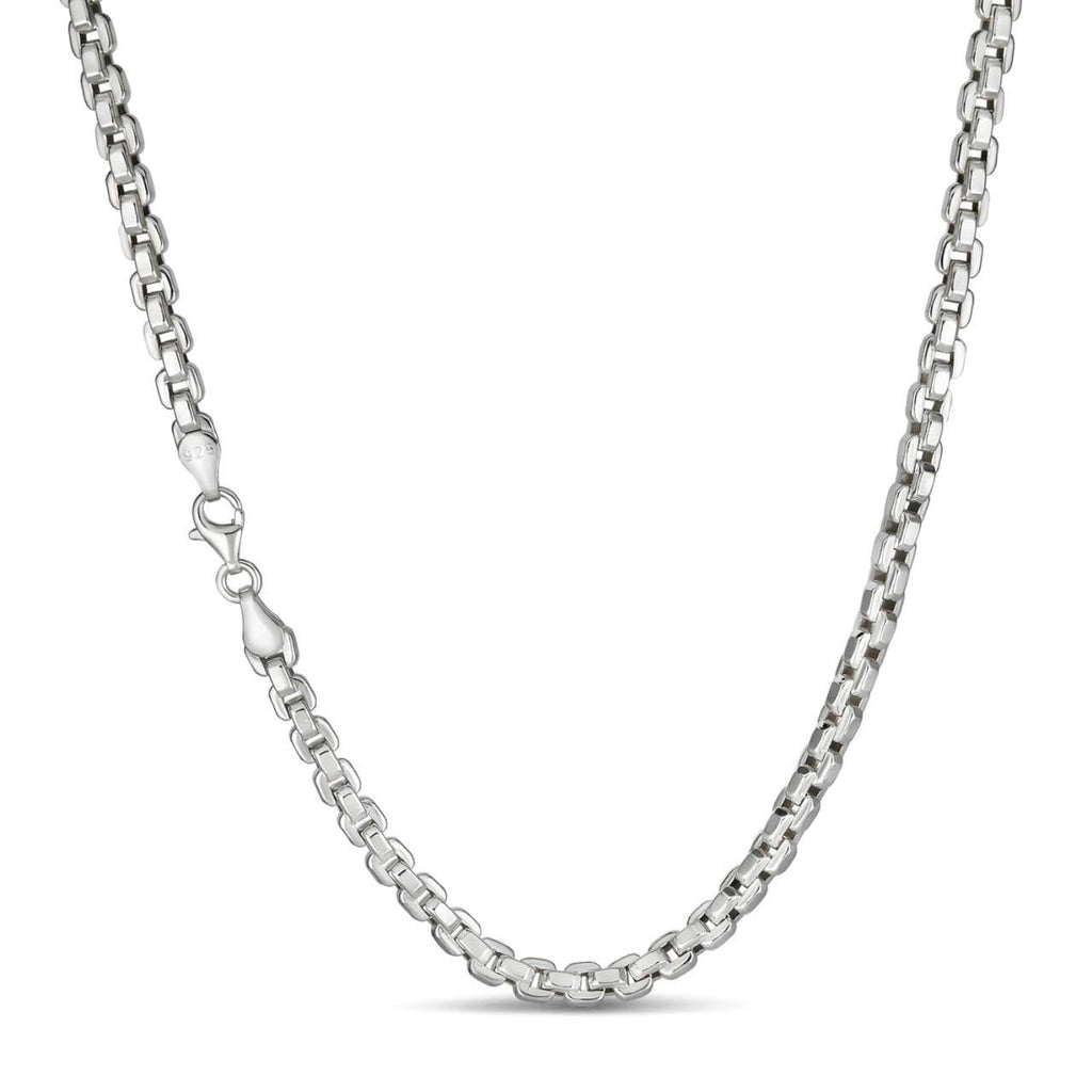 Puffed Rolo Chain Necklace | Hollow 925 Sterling Silver