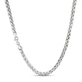 Puffed Rolo Chain Necklace | Hollow 925 Sterling Silver
