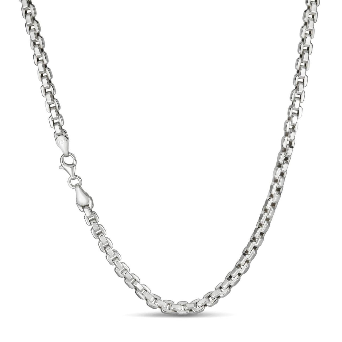 Puffed Rolo Chain Necklace | Hollow 925 Sterling Silver