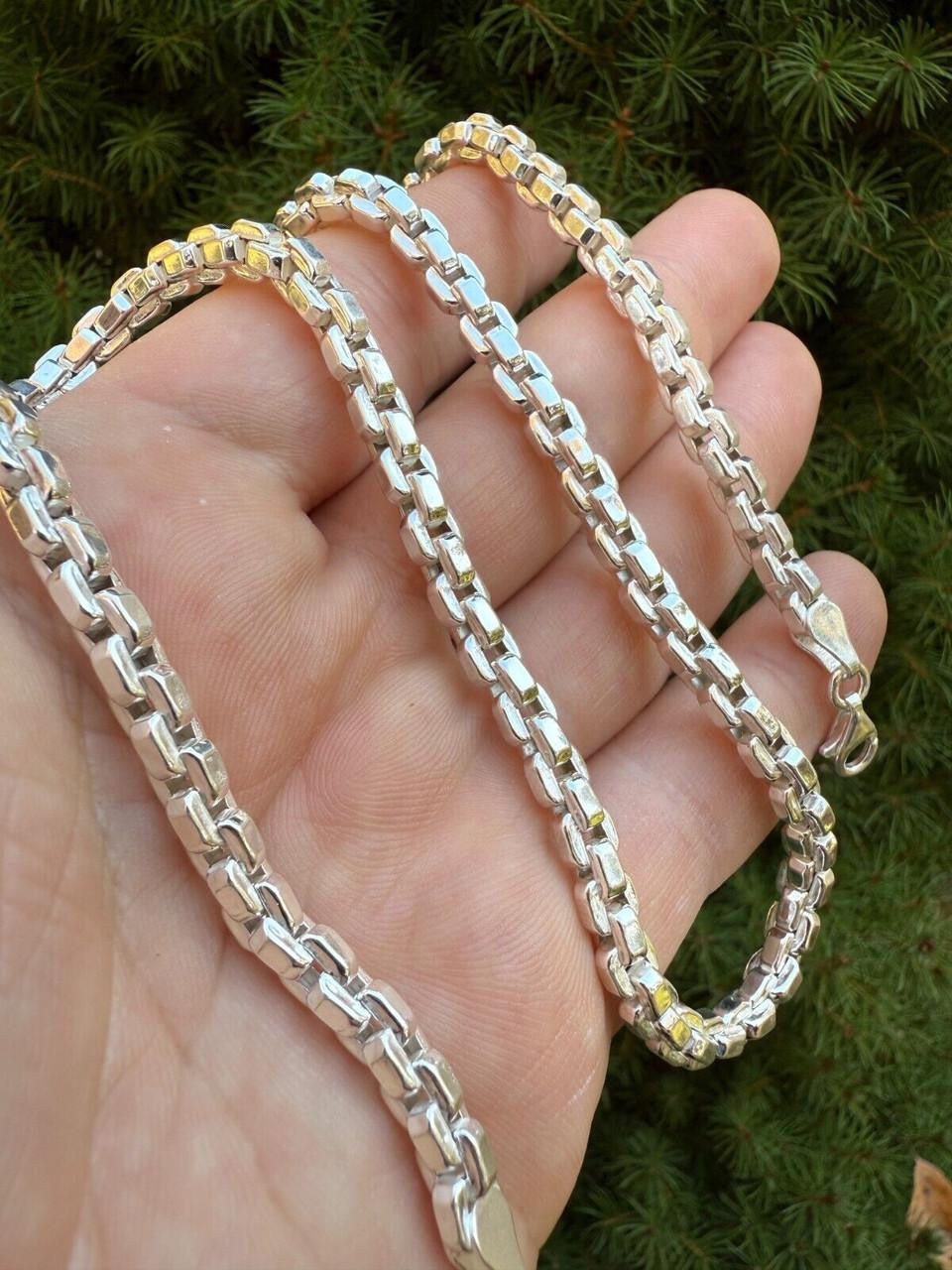 Puffed Rolo Chain Necklace | Hollow 925 Sterling Silver