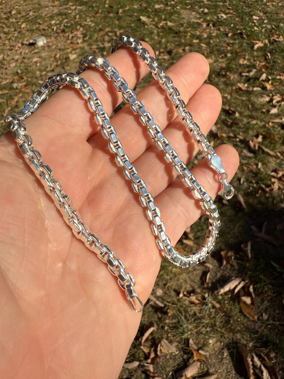 Puffed Rolo Chain Necklace | Hollow 925 Sterling Silver