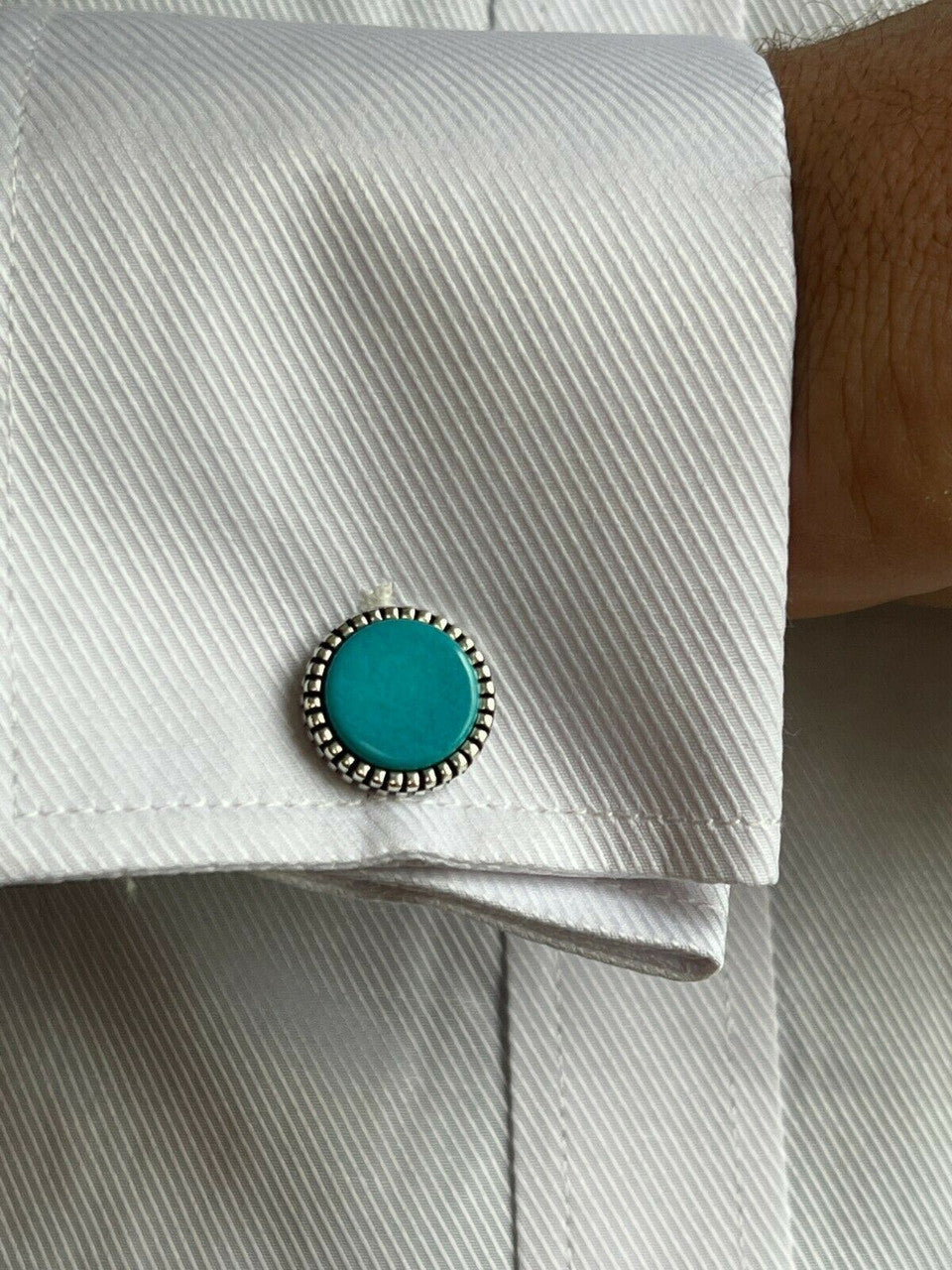 Cufflinks Round Classic | 925 Silver