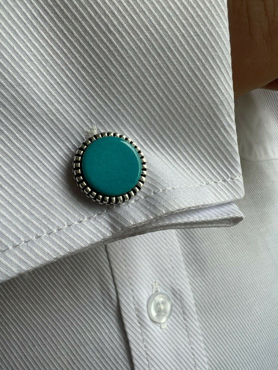 Cufflinks Round Classic | 925 Silver