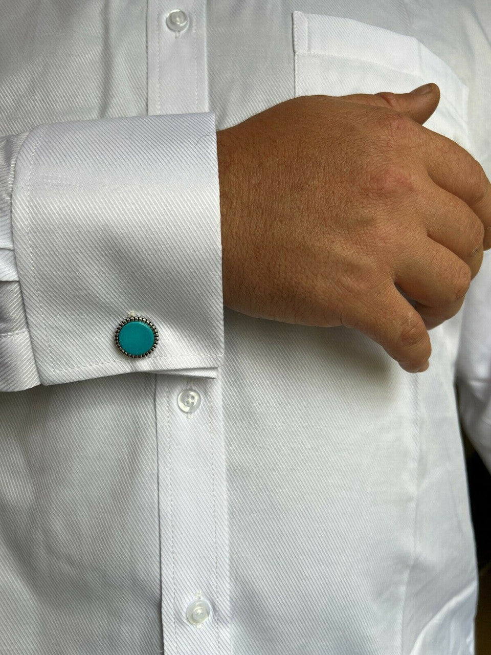 Cufflinks Round Classic | 925 Silver