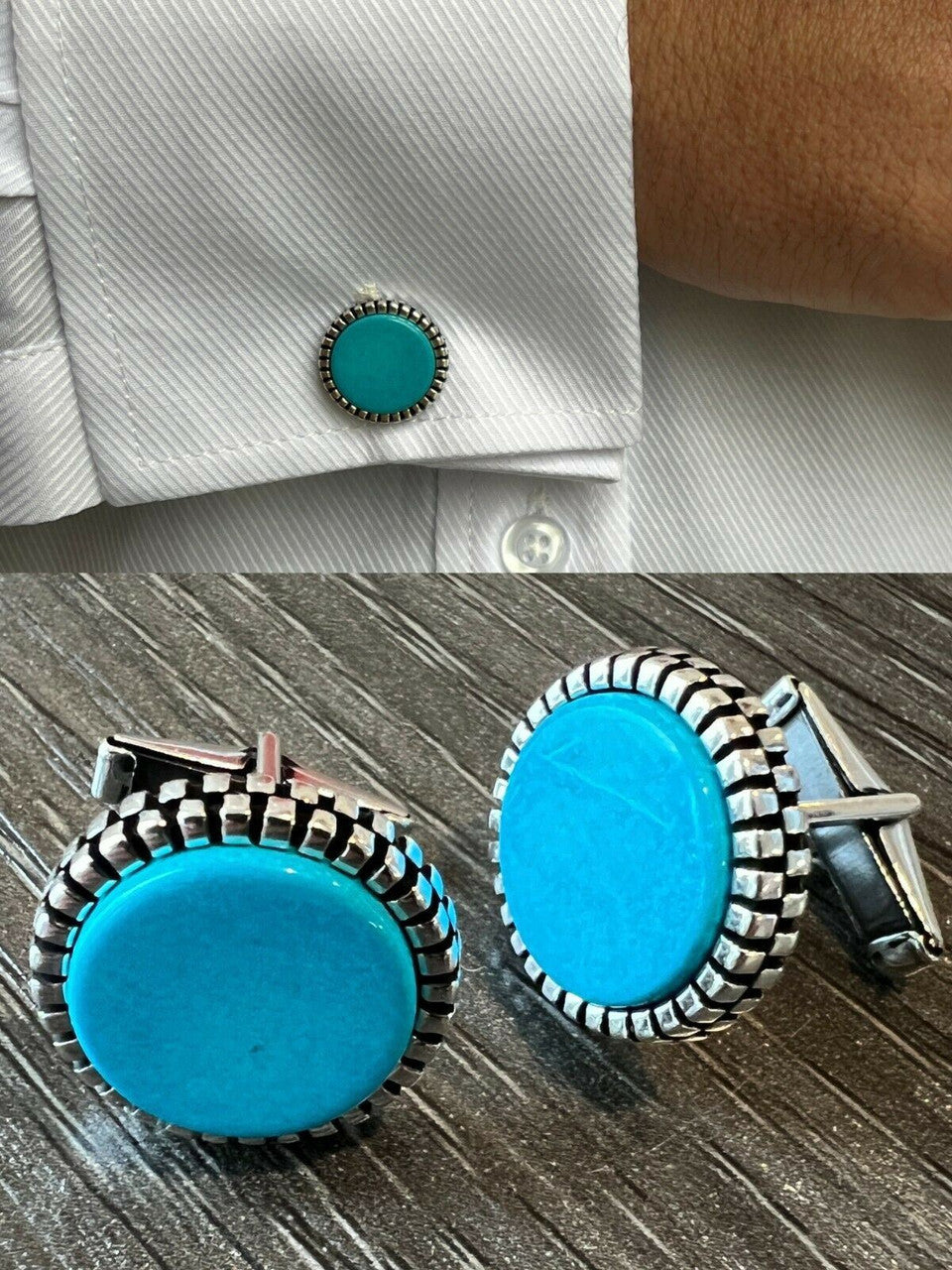 Cufflinks Round Classic | 925 Silver
