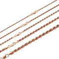 Rose Gold Vermeil Rope Chain | 925 Sterling Silver