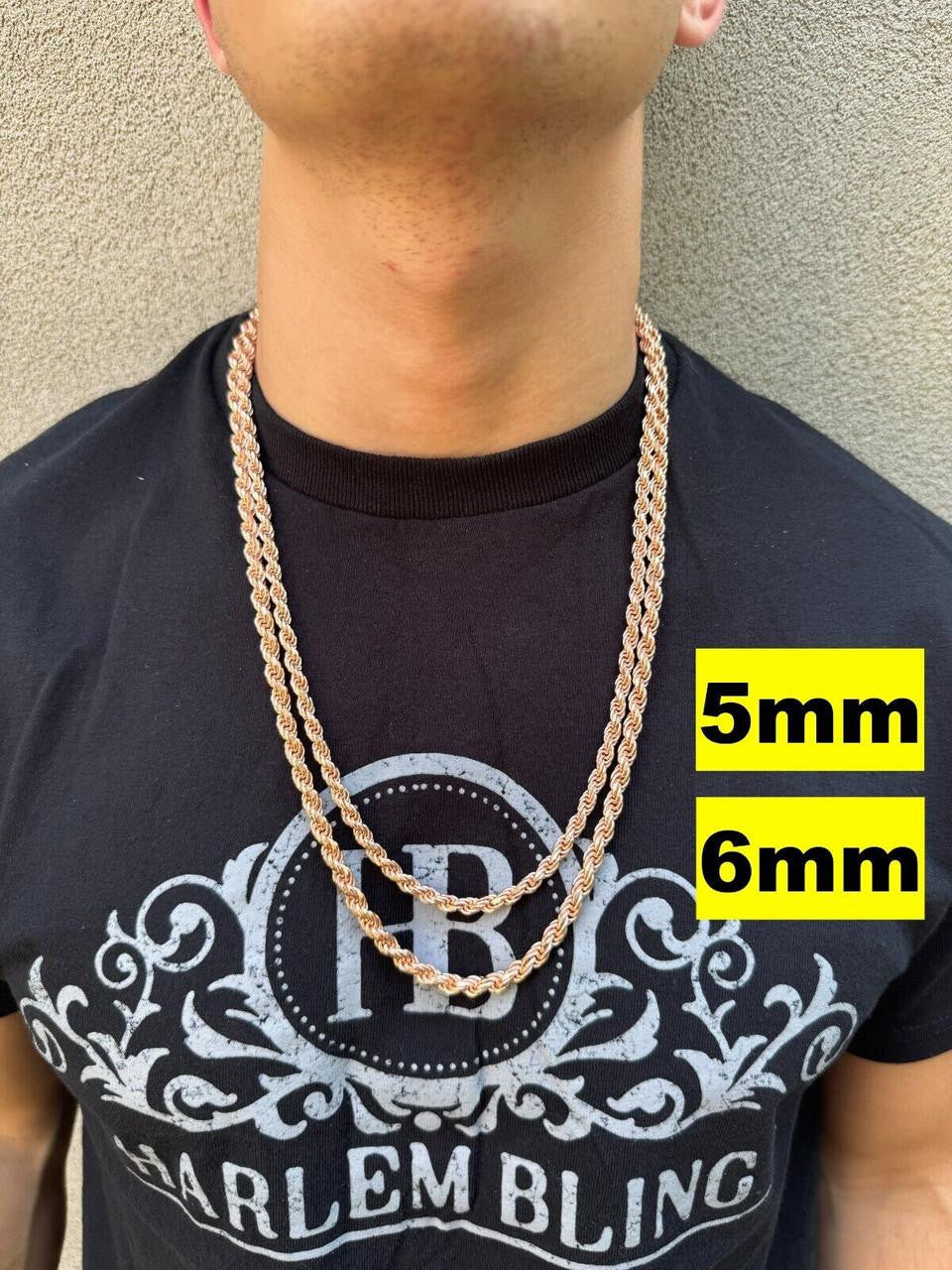 Rose Gold Vermeil Rope Chain | 925 Sterling Silver