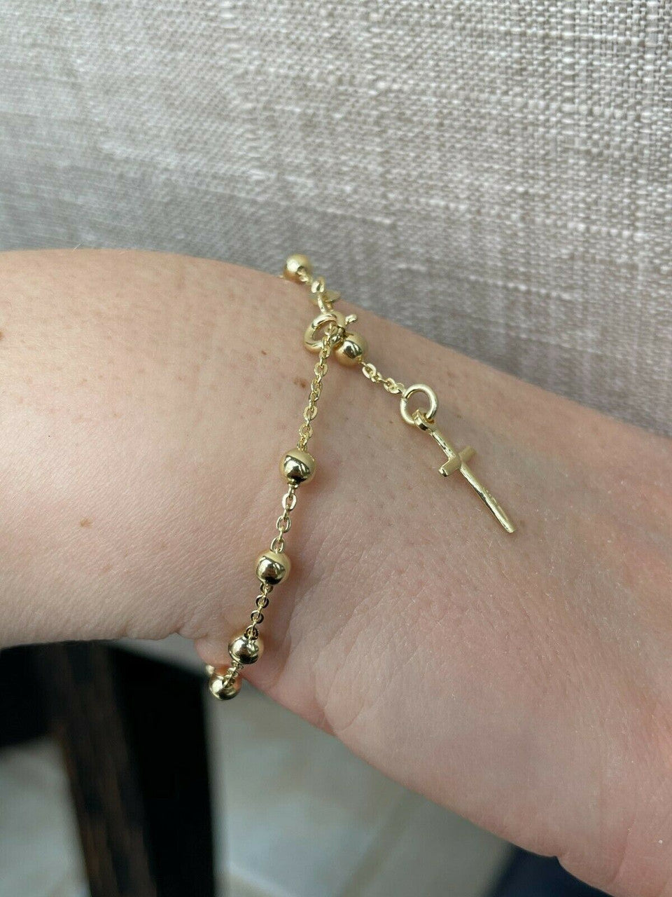 Rosary Bracelet | 14k Gold Vermeil 925 Silver