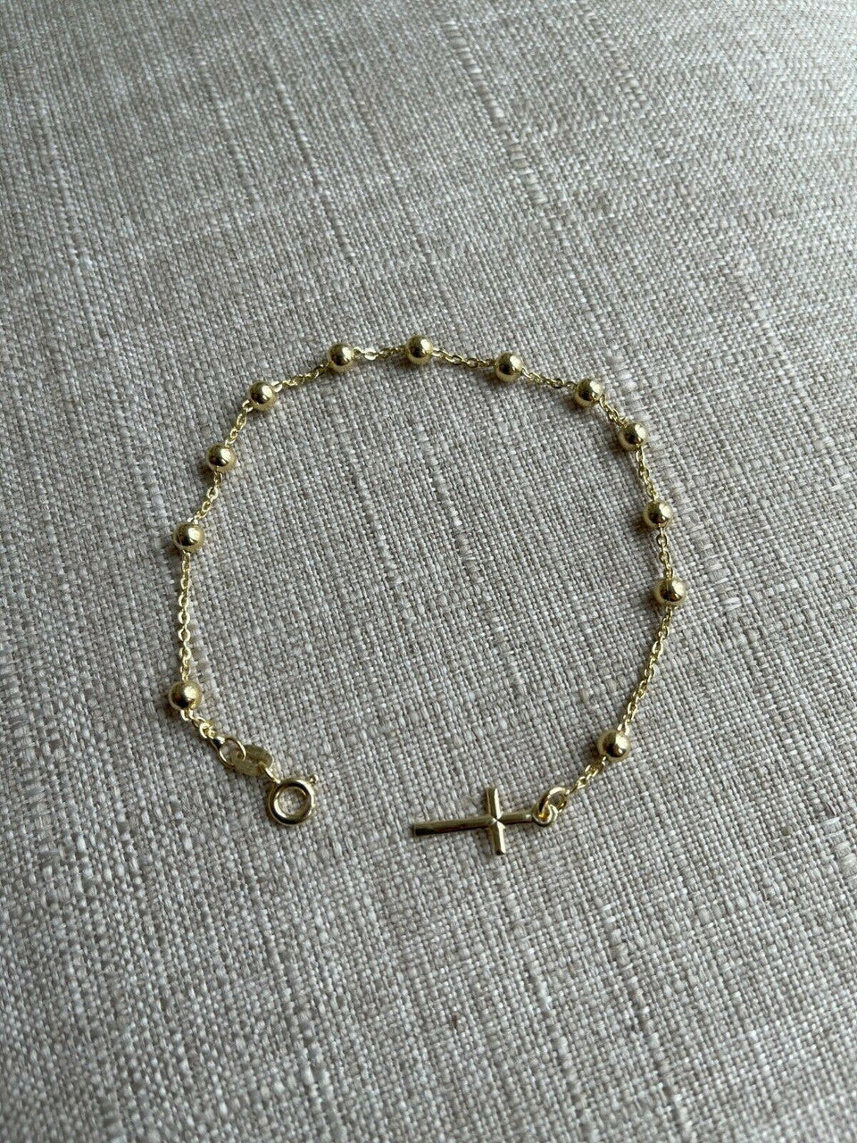 Rosary Bracelet | 14k Gold Vermeil 925 Silver