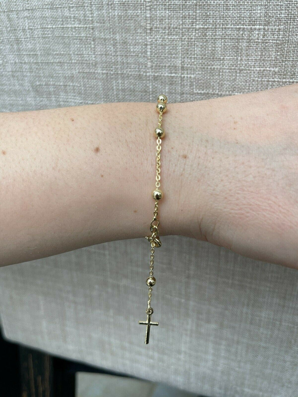 Rosary Bracelet | 14k Gold Vermeil 925 Silver