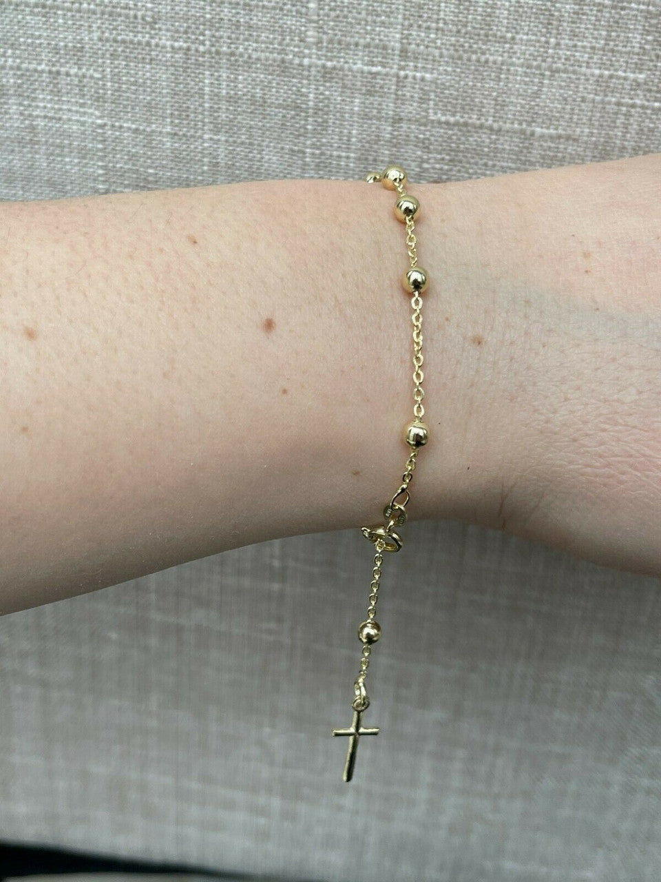 Rosary Bracelet | 14k Gold Vermeil 925 Silver