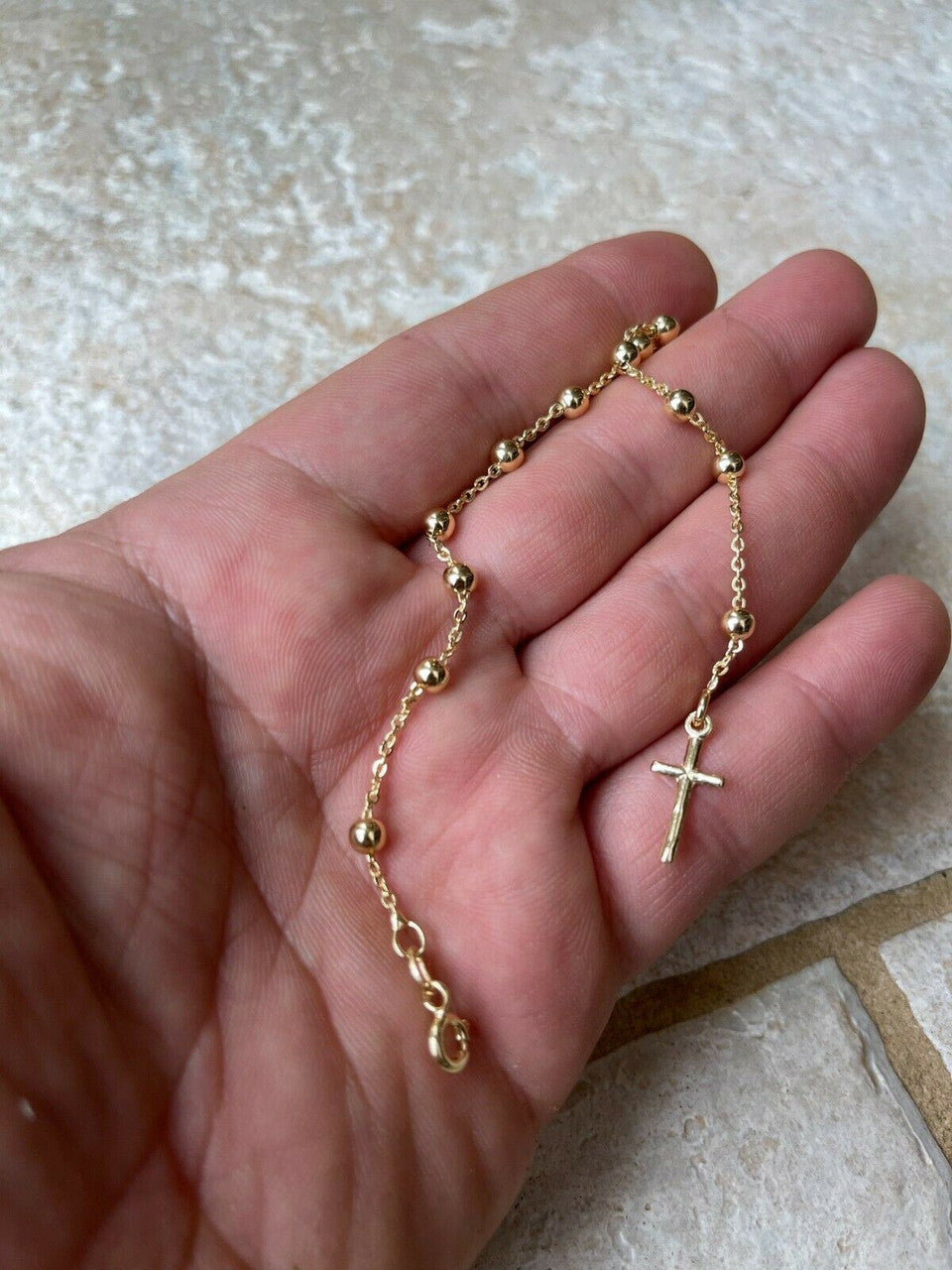 Rosary Bracelet | 14k Gold Vermeil 925 Silver