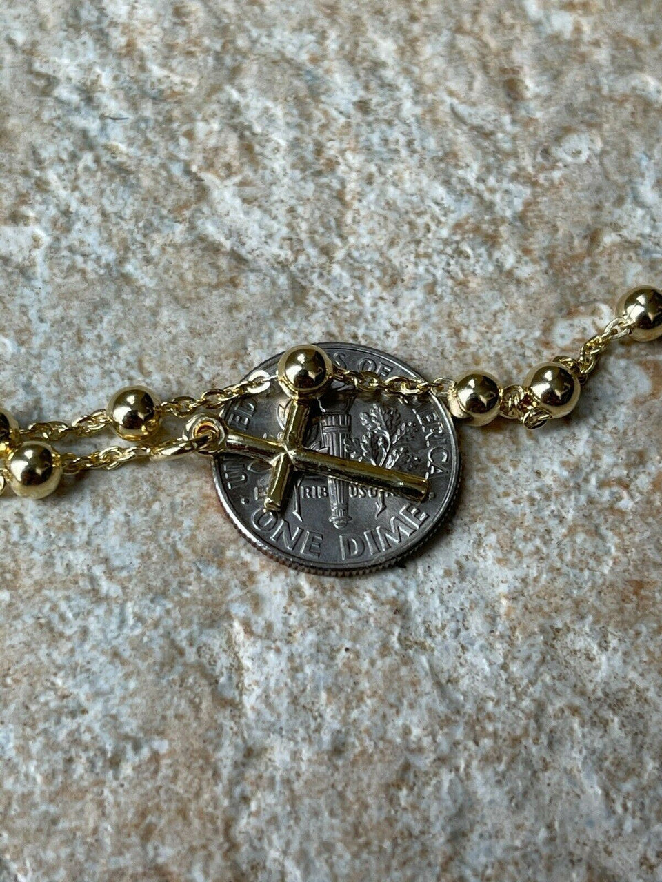 Rosary Bracelet | 14k Gold Vermeil 925 Silver