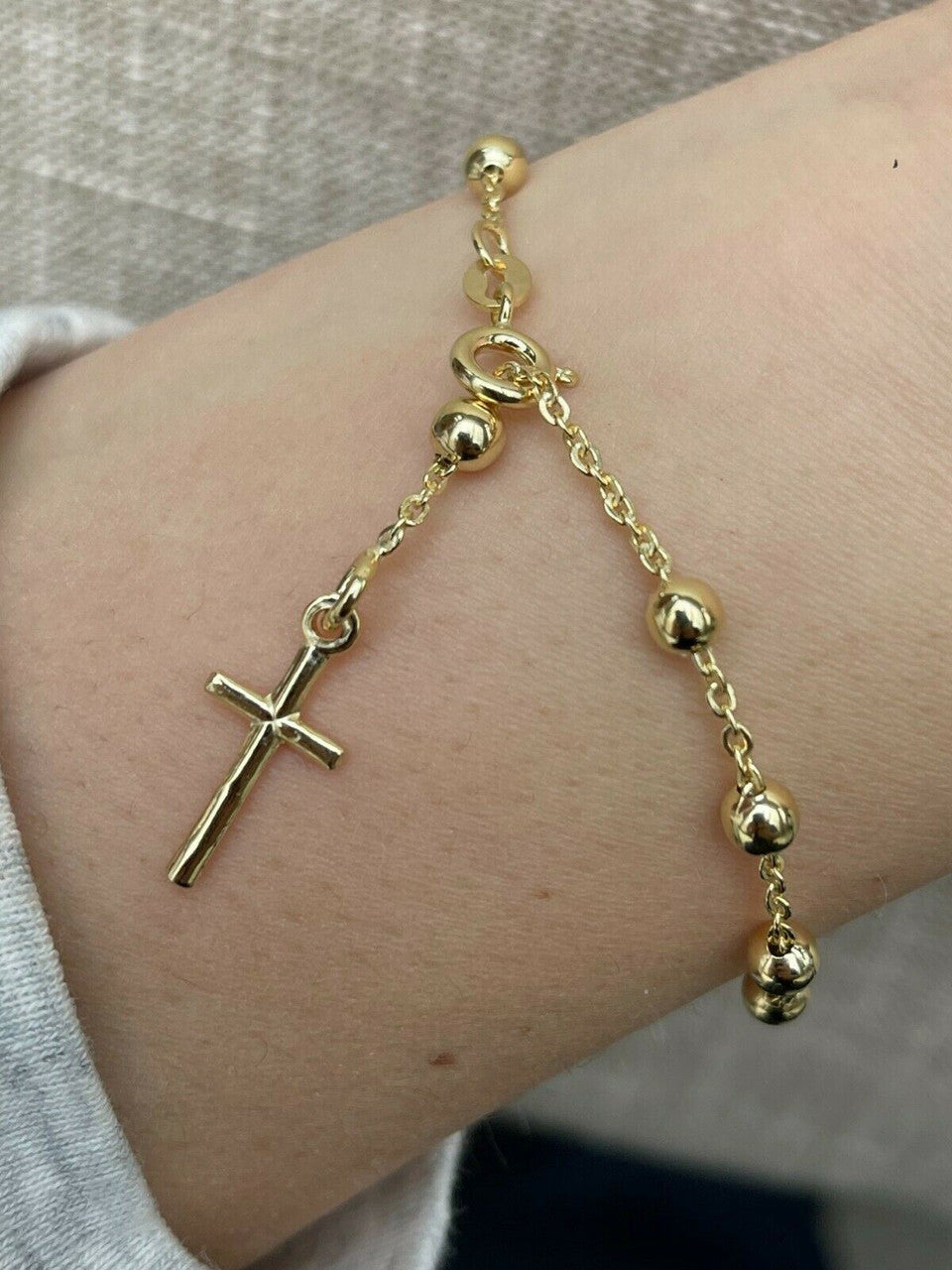 Rosary Bracelet | 14k Gold Vermeil 925 Silver