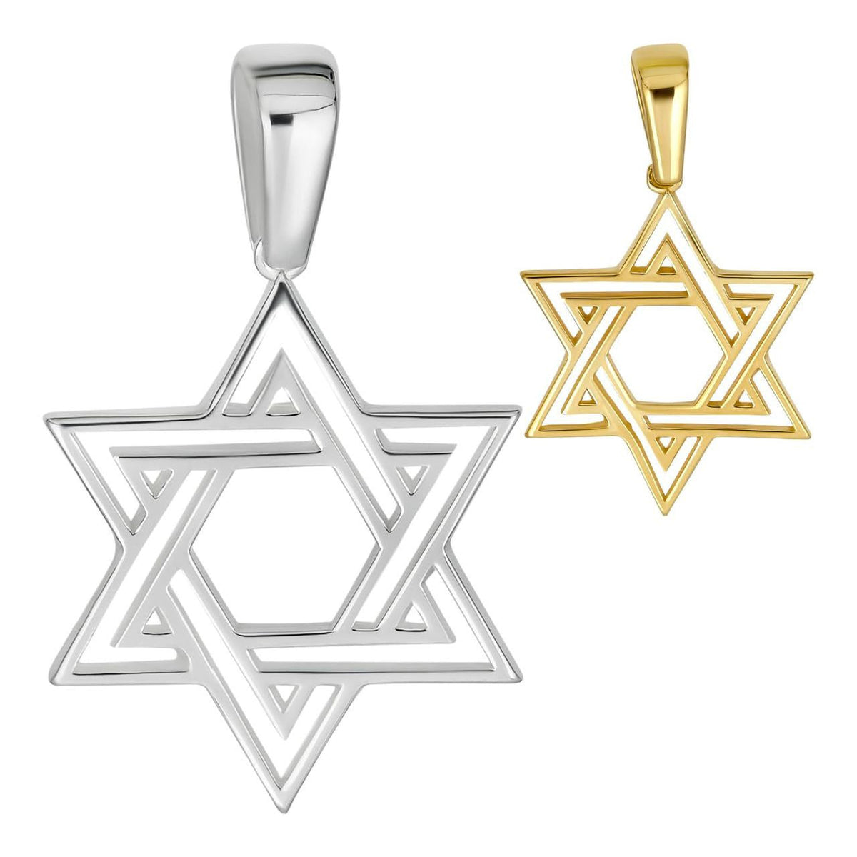 Jewish Cutout Star Of David Pendant | 14k Gold Vermeil Or 925 Silver
