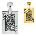King Of Spades Card Pendant | 14k Gold Vermeil Or 925 Silver