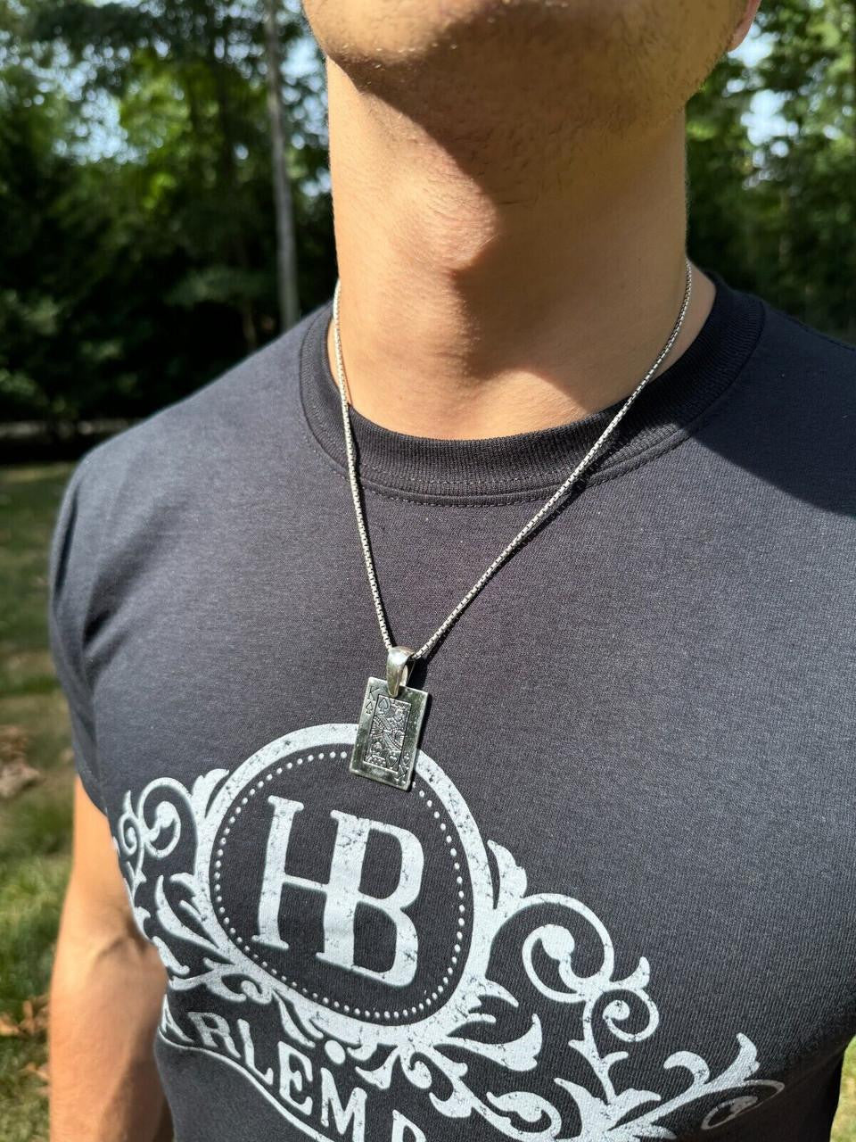 King Of Spades Card Pendant | 14k Gold Vermeil Or 925 Silver