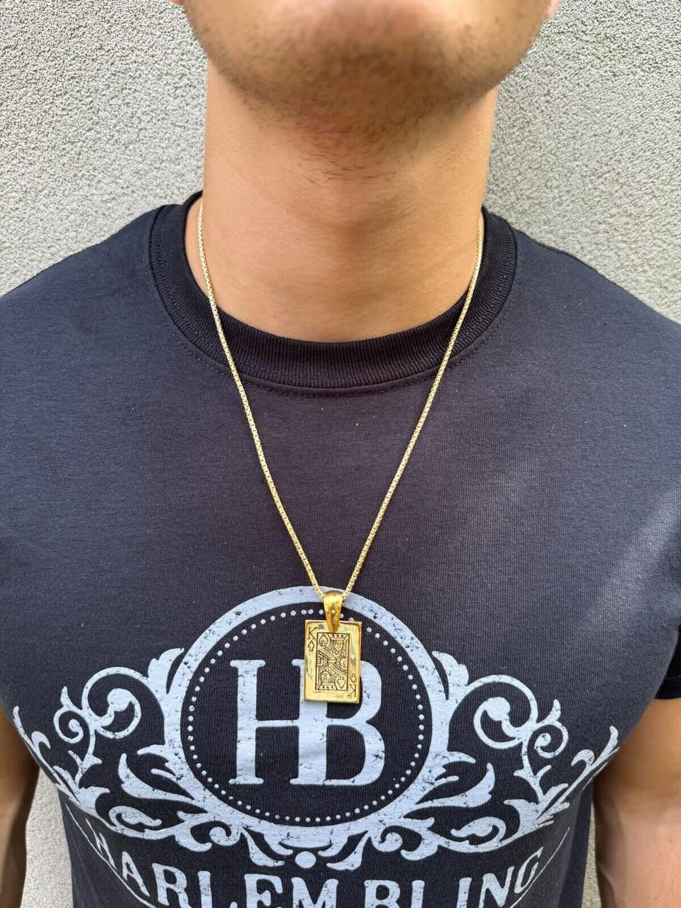 King Of Spades Card Pendant | 14k Gold Vermeil Or 925 Silver