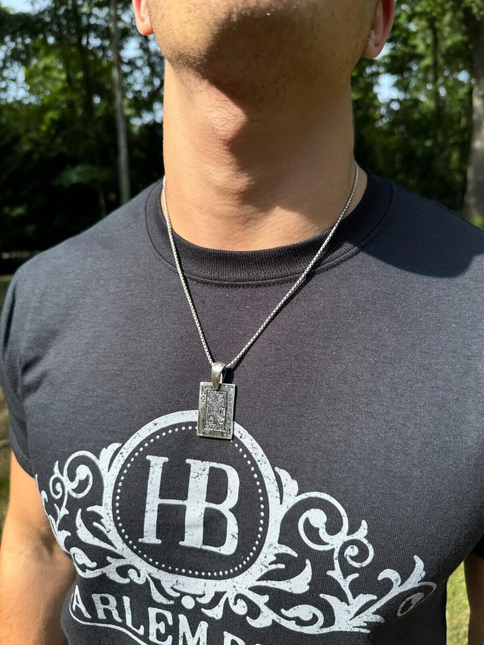 King Of Spades Card Pendant | 14k Gold Vermeil Or 925 Silver