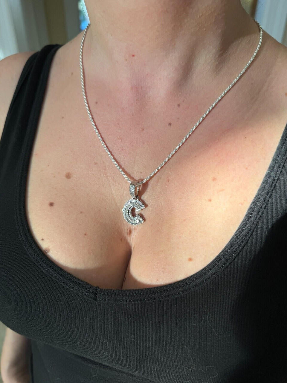Moissanite A | Z Initials Gothic Letter Iced Out Pendant