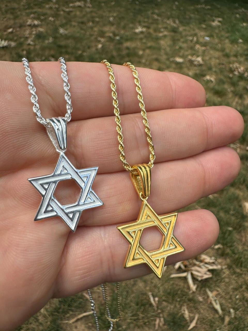 Jewish Classic Star Of David Pendant | 14k Gold Vermeil Or 925 Silver