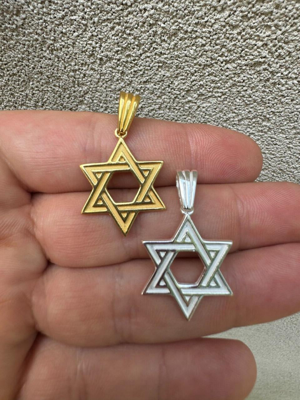 Jewish Classic Star Of David Pendant | 14k Gold Vermeil Or 925 Silver