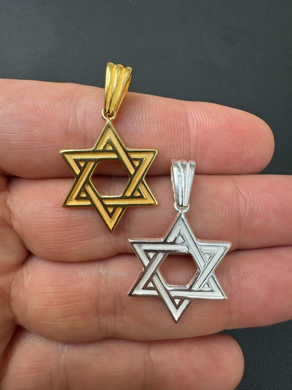 Jewish Classic Star Of David Pendant | 14k Gold Vermeil Or 925 Silver