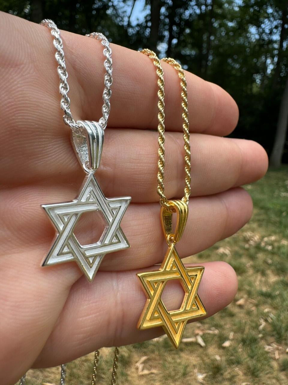 Jewish Classic Star Of David Pendant | 14k Gold Vermeil Or 925 Silver