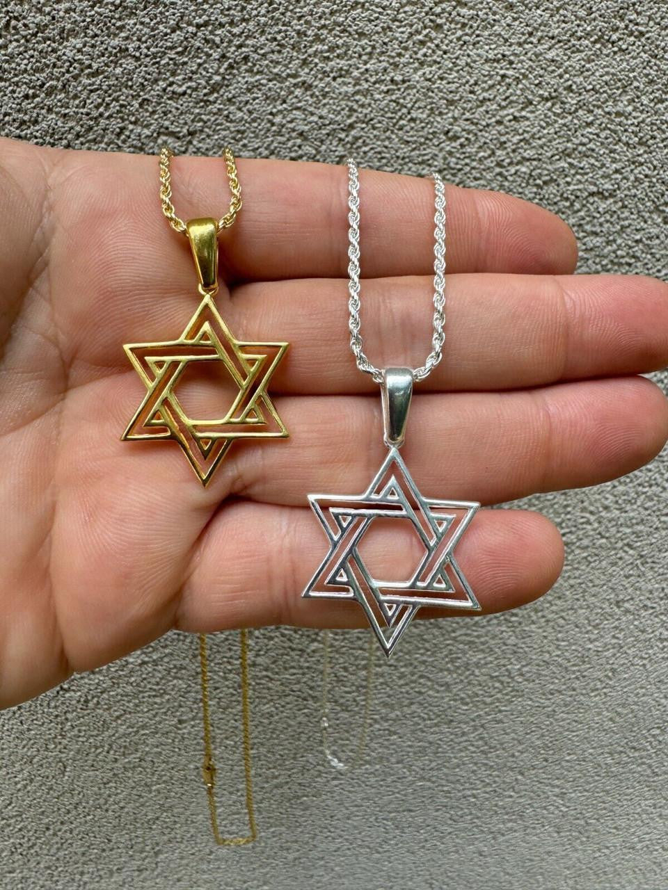 Jewish Cutout Star Of David Pendant | 14k Gold Vermeil Or 925 Silver
