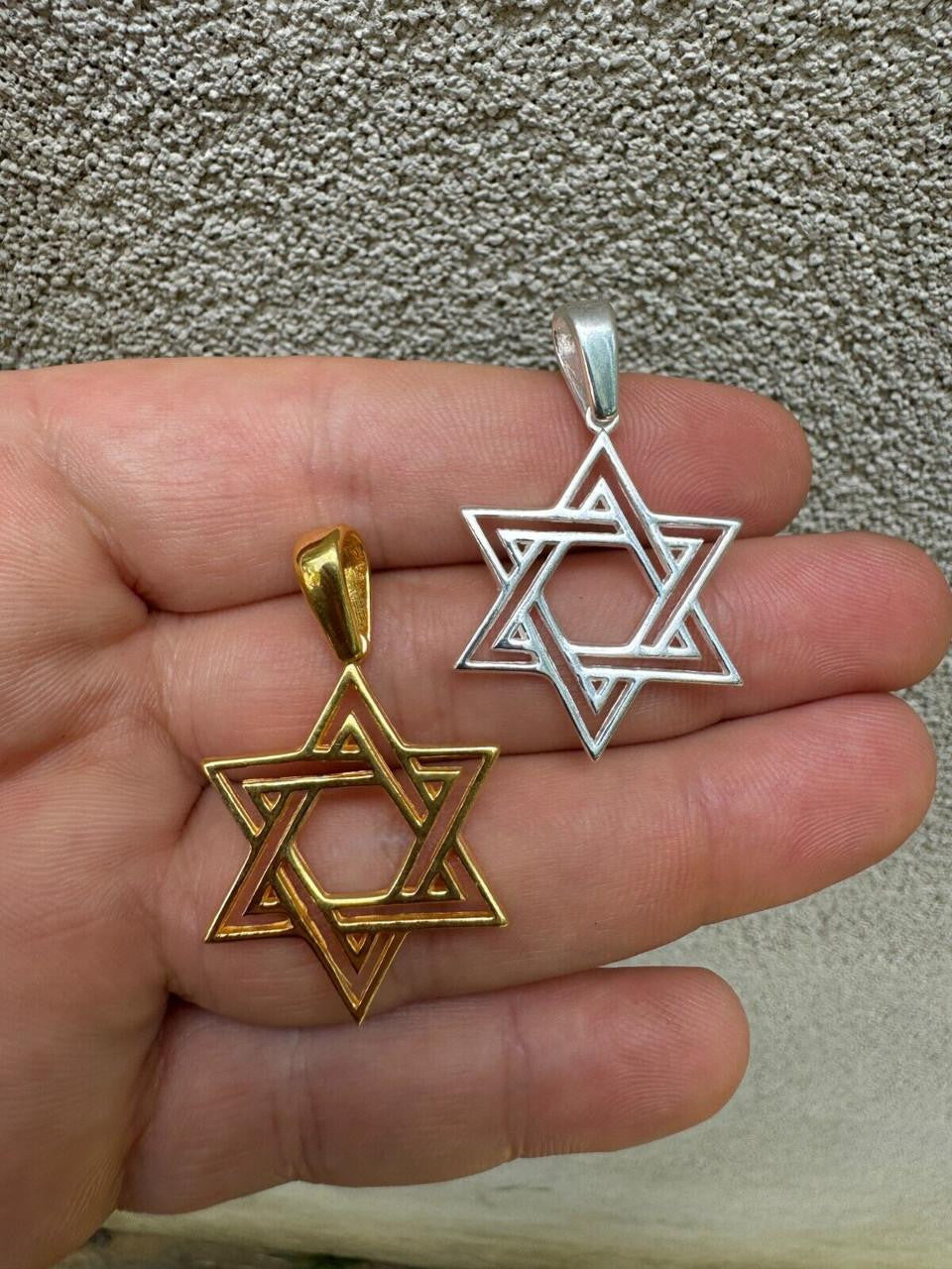 Jewish Cutout Star Of David Pendant | 14k Gold Vermeil Or 925 Silver