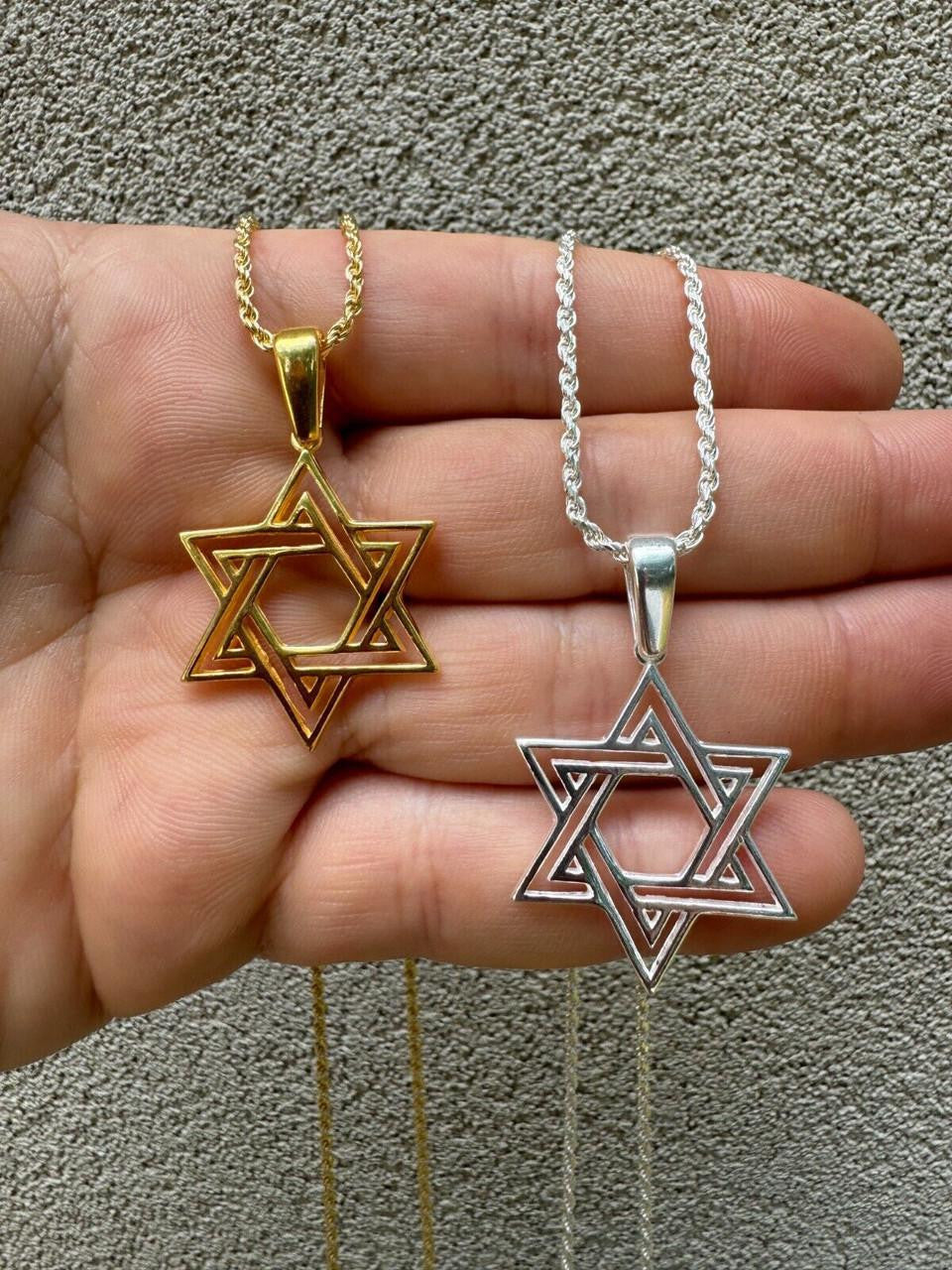 Jewish Cutout Star Of David Pendant | 14k Gold Vermeil Or 925 Silver